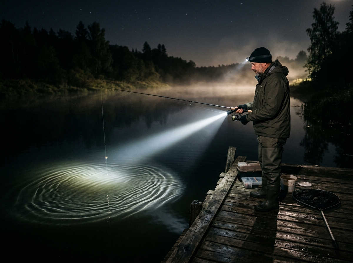 Senter Memancing SUPERSENTER FISHER PRO Outdoor Flashlight